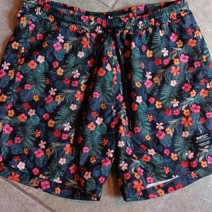 Wesc Black Swim Trunks with Elastic Waistband and Quick-Dry Fabric